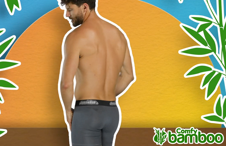 AussieBum Bambusové Boxerky COMFY BAMBOO Charcoal5